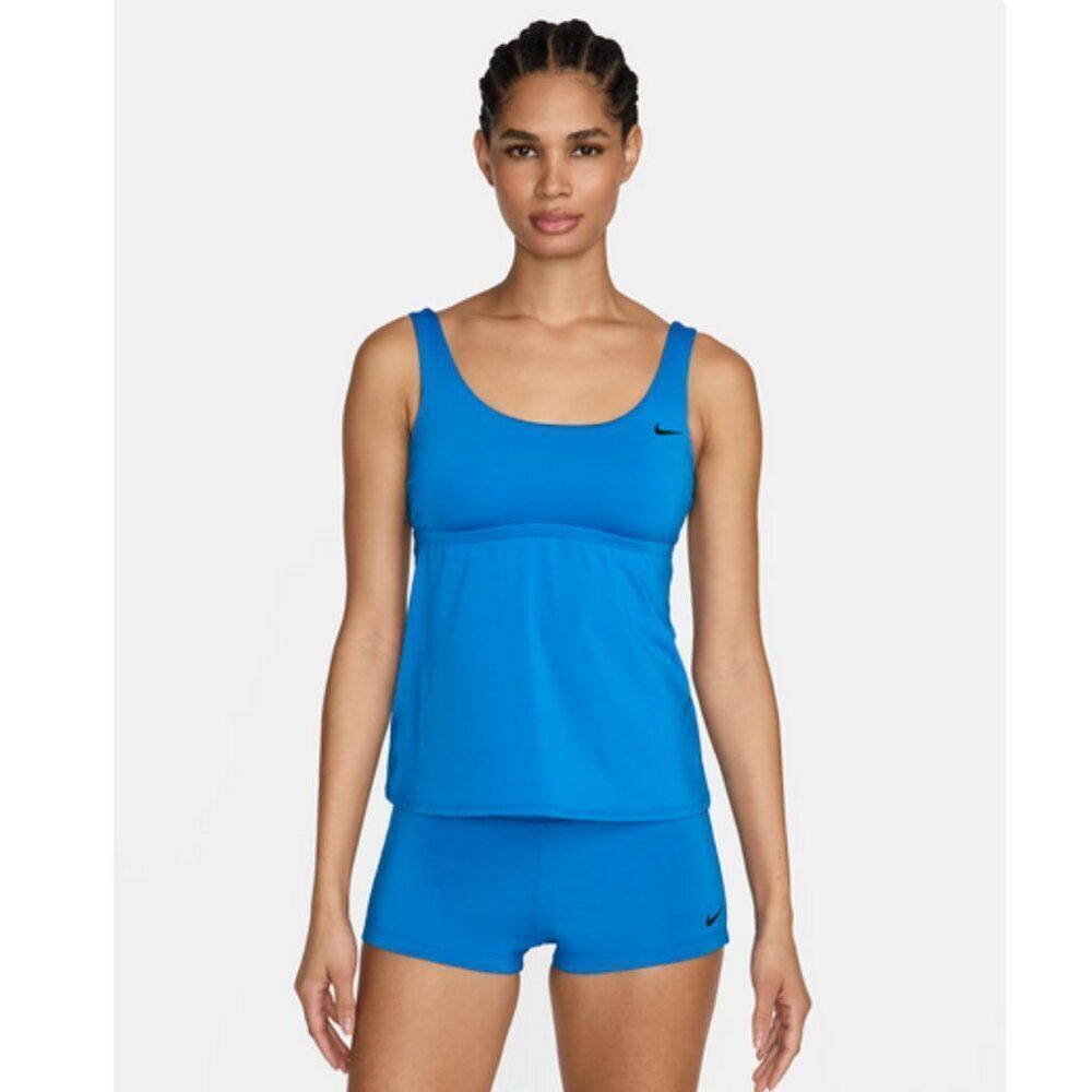 Nike Tanktini Women's Size Medium Blue Athletic Beach‎ Performance Swimsuit Top